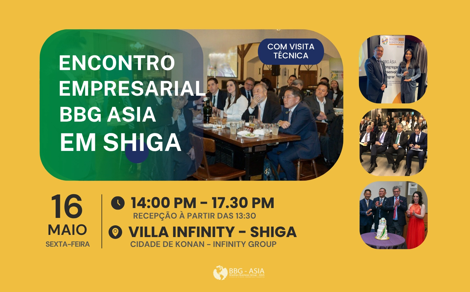Empresários brasileiros se reúnem em Shiga em encontro promovido pela BBG ASIA e Infinity Group